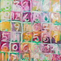 Lottery numbers painting for sale